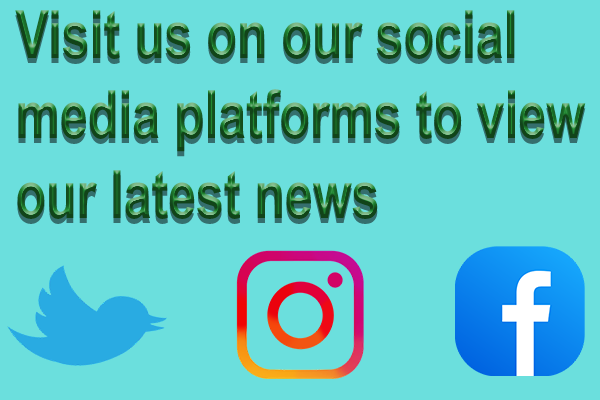 Check our social media platforms for our latest news